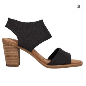 TOMS Black Block Heel Sandals